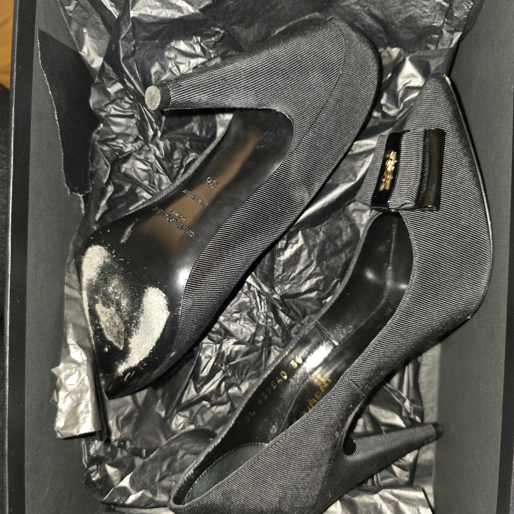 ☆Saint Laurent Black Anais Ribbon Heels with Bow Detail☆ - Picture 5 of 5